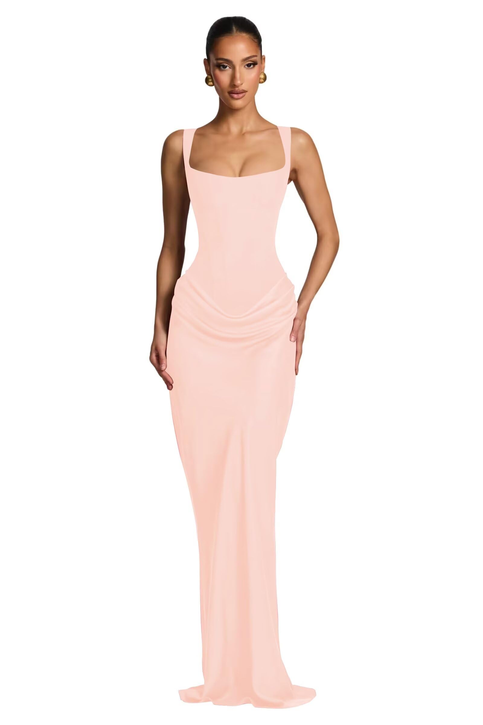 Mermaid Satin Prom Dresses for Women 2026 Spaghetti Strap Formal Dress Ruched Corset Evening Party Gowns