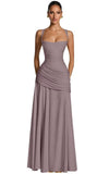 Kingbridal Spaghetti Straps Chiffon Bridesmaid Dresses for Women A-Line Formal Dress