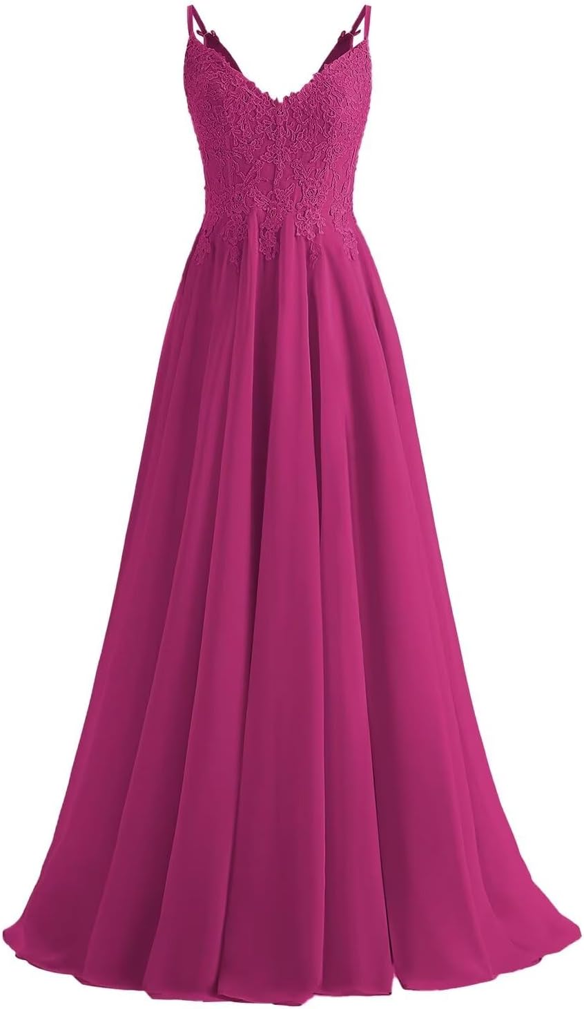 Lace Bridesmaid Dresses for Wedding with Slit Spaghetti Straps Chiffon Aline Formal Evening Party Gowns