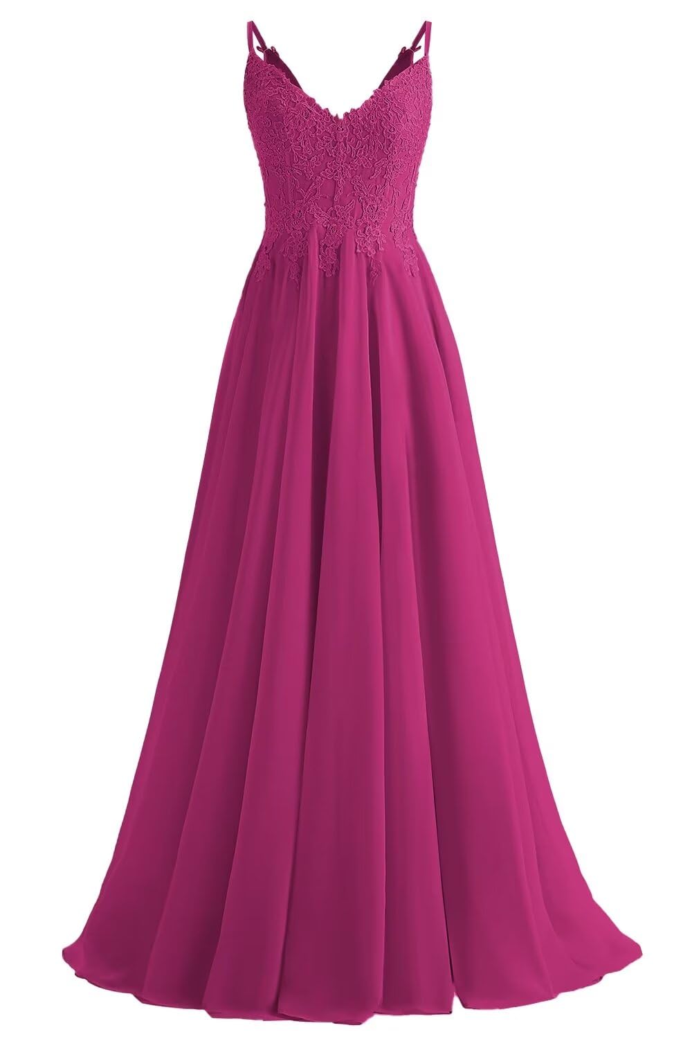 Lace Bridesmaid Dresses for Wedding with Slit Spaghetti Straps Chiffon Aline Formal Evening Party Gowns
