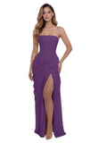 Kingbridal Strapless Chiffon Bridesmaid Dresses for Women Long Mermaid Prom Dress