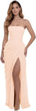 Kingbridal Strapless Chiffon Bridesmaid Dresses for Women Long Mermaid Prom Dress