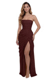 Kingbridal Strapless Chiffon Bridesmaid Dresses for Women Long Mermaid Prom Dress