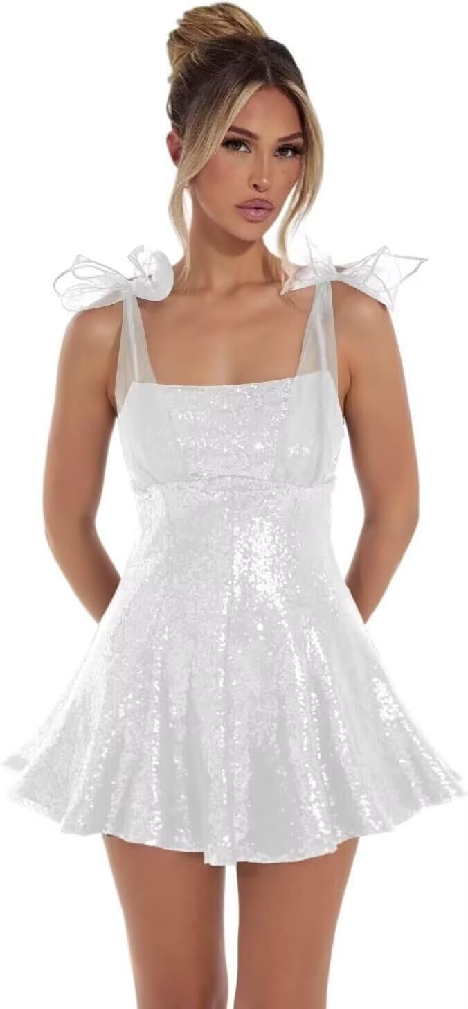 Spaghetti Straps Sequin Homecoming Dresses for Teens Short Prom Dress Sparkly A-Line Cocktail Party Gowns