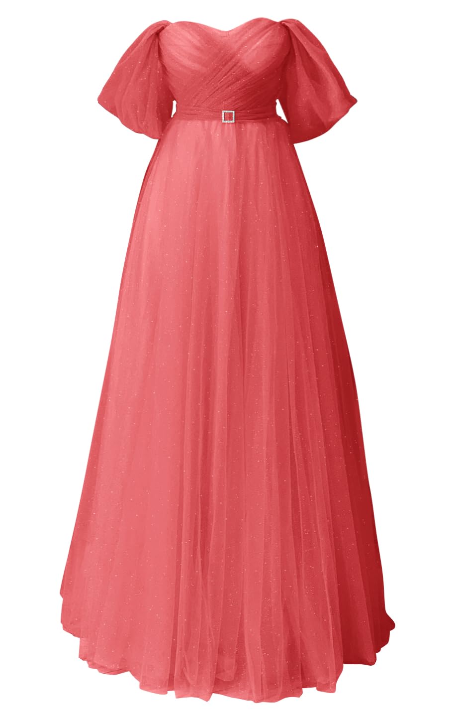 Glitter Tulle Prom Dresses Off The Shoulder Sweetheart Puffy Long Evening Gowns for Women 2027