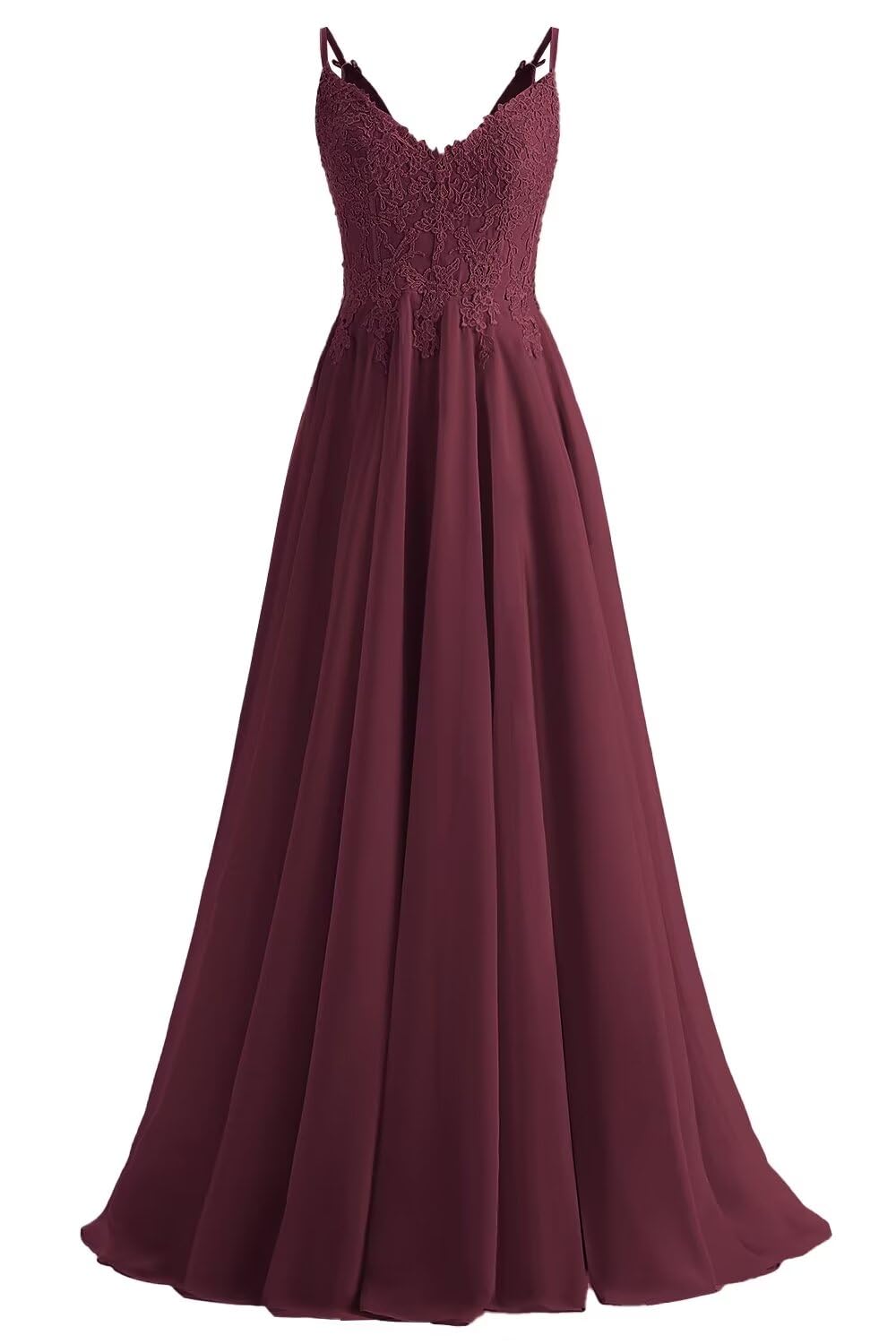 Lace Bridesmaid Dresses for Wedding with Slit Spaghetti Straps Chiffon Aline Formal Evening Party Gowns