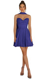 Strapless Homecoming Dresses for Teens 2026 Chiffon Short Prom Dress with Scarf A-line Pleated Cocktail Party Gown