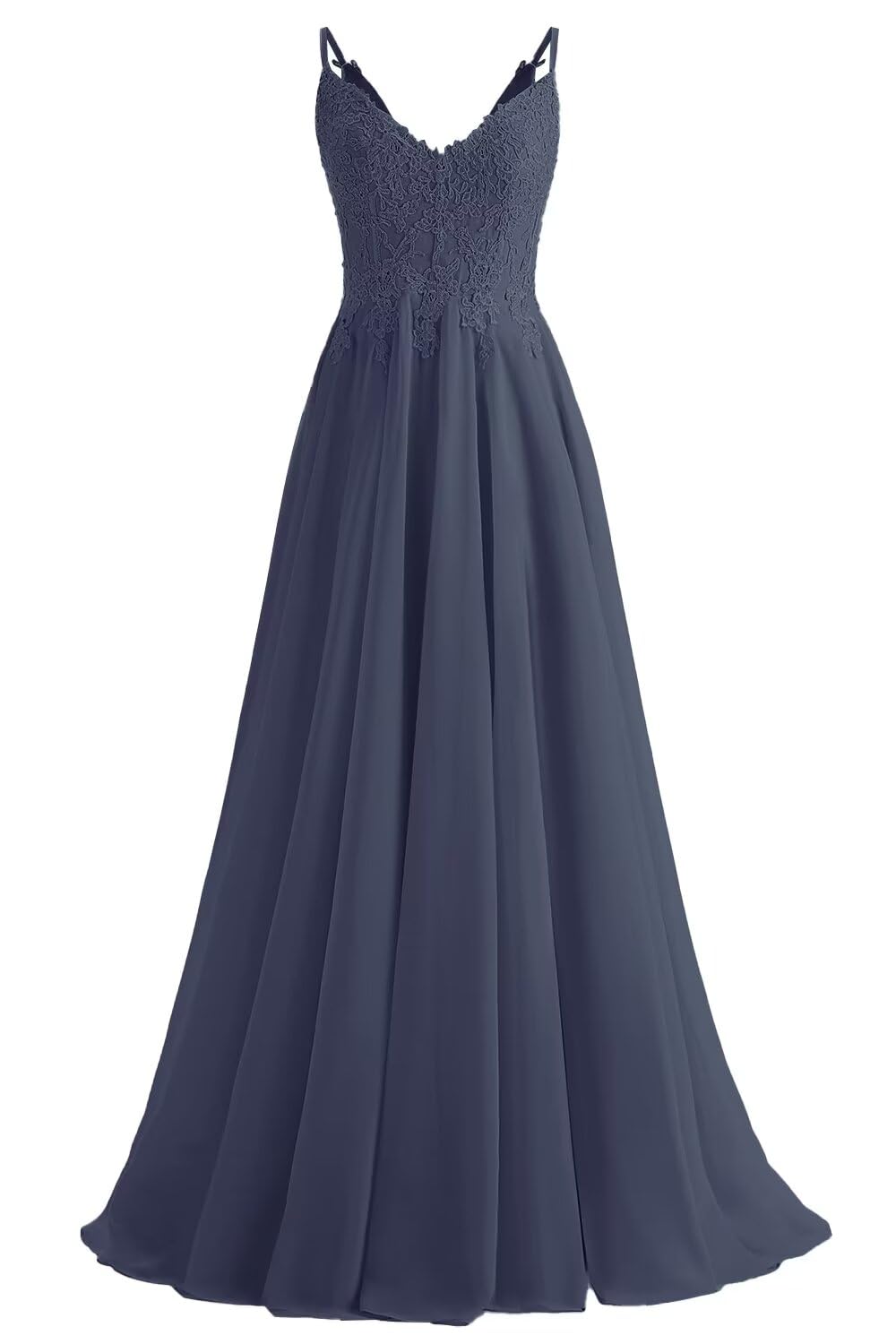 Lace Bridesmaid Dresses for Wedding with Slit Spaghetti Straps Chiffon Aline Formal Evening Party Gowns
