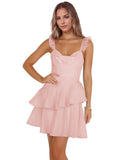 Jacquard Ruffles Homecoming Dresses for Teens Tight Short Prom Gowns Mini Formal HOCO Cocktail Party Dress