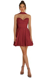 Strapless Homecoming Dresses for Teens 2026 Chiffon Short Prom Dress with Scarf A-line Pleated Cocktail Party Gown