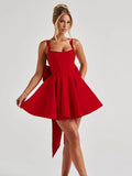 Spaghetti Strap Ruffle Homecoming Dresses Short 2026 Pleated Mini Party Cocktail Prom Gowns