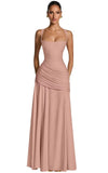 Kingbridal Spaghetti Straps Chiffon Bridesmaid Dresses for Women A-Line Formal Dress