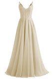 Lace Bridesmaid Dresses for Wedding with Slit Spaghetti Straps Chiffon Aline Formal Evening Party Gowns