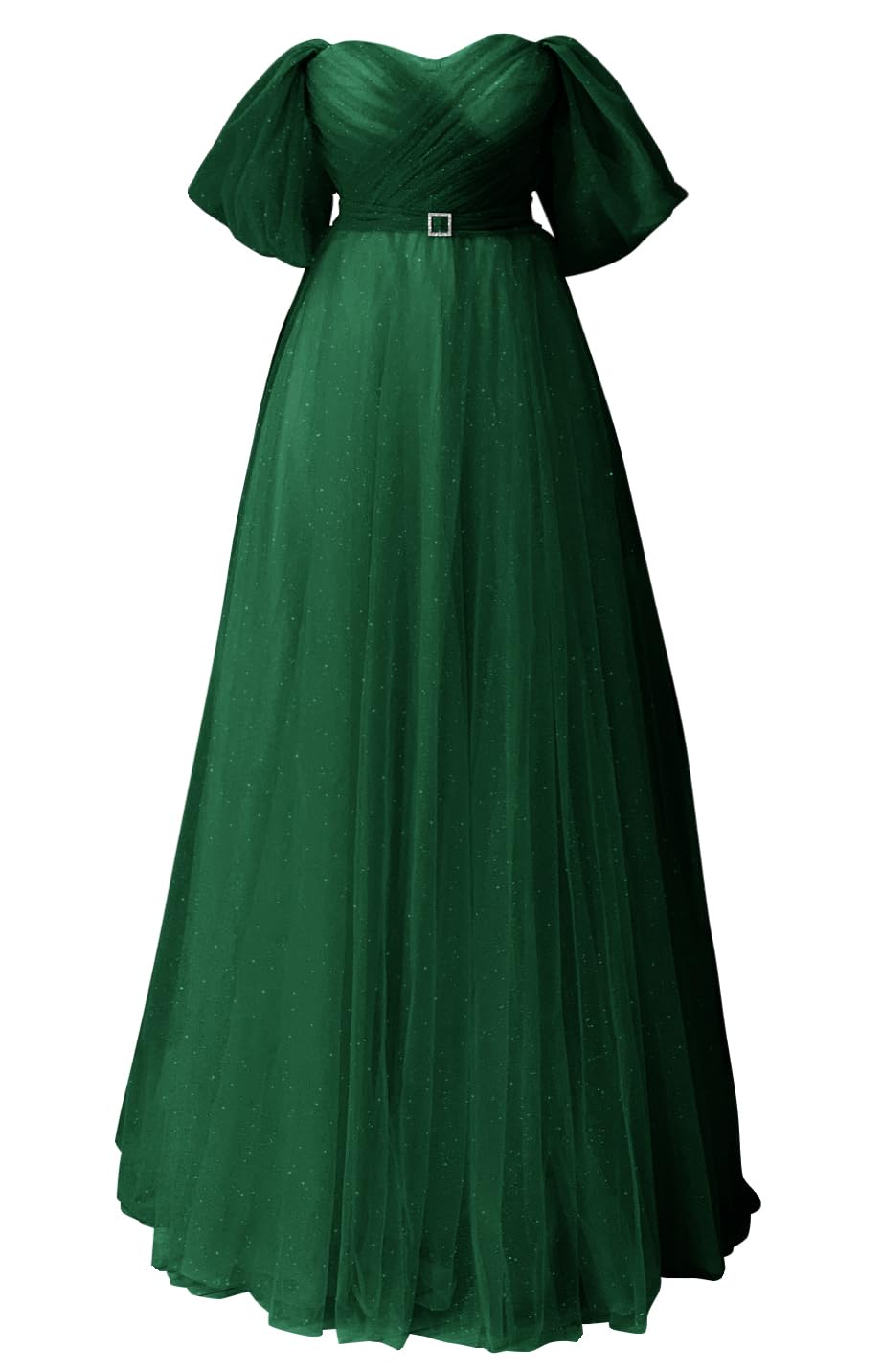 Glitter Tulle Prom Dresses Off The Shoulder Sweetheart Puffy Long Evening Gowns for Women 2027