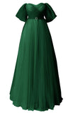 Glitter Tulle Prom Dresses Off The Shoulder Sweetheart Puffy Long Evening Gowns for Women 2027