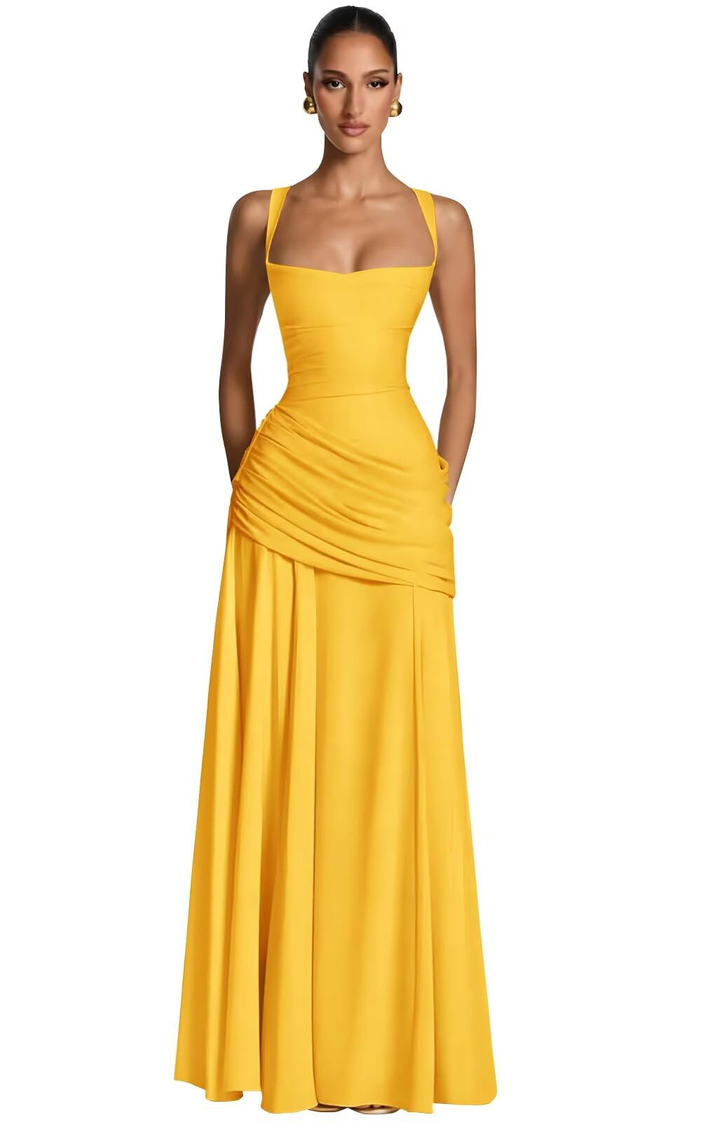 Kingbridal Spaghetti Straps Chiffon Bridesmaid Dresses for Women A-Line Formal Dress