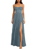 Long Floral Dress for Women Wedding Guest Dress Formal Pleated Prom Dresses 2027