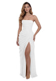 Kingbridal Strapless Chiffon Bridesmaid Dresses for Women Long Mermaid Prom Dress