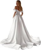 Kingbridal Gowns Lace Appliques Wedding Dresses for Bride Long V Neck Tulle Chiffon A-line Sleeveless Bridal Ball Gown for Women