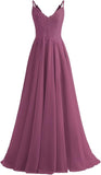 Lace Bridesmaid Dresses for Wedding with Slit Spaghetti Straps Chiffon Aline Formal Evening Party Gowns
