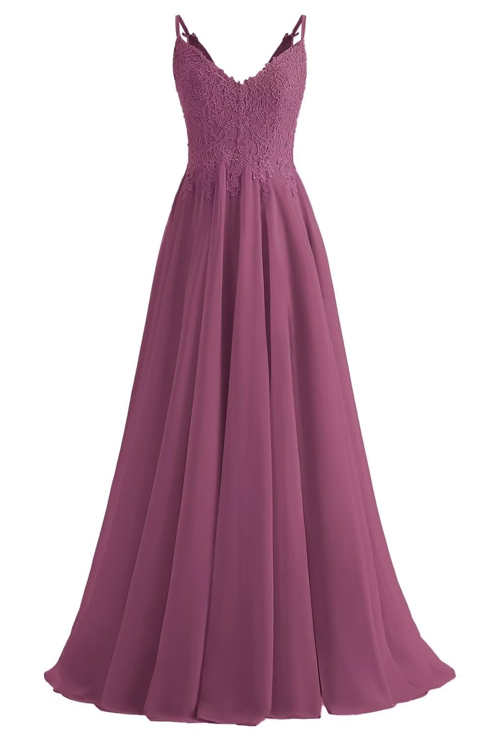Lace Bridesmaid Dresses for Wedding with Slit Spaghetti Straps Chiffon Aline Formal Evening Party Gowns