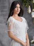 Women's Beach Wedding Dresses for Bride 2025 Long Lace Wedding Bridal Gowns