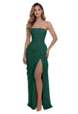 Kingbridal Strapless Chiffon Bridesmaid Dresses for Women Long Mermaid Prom Dress
