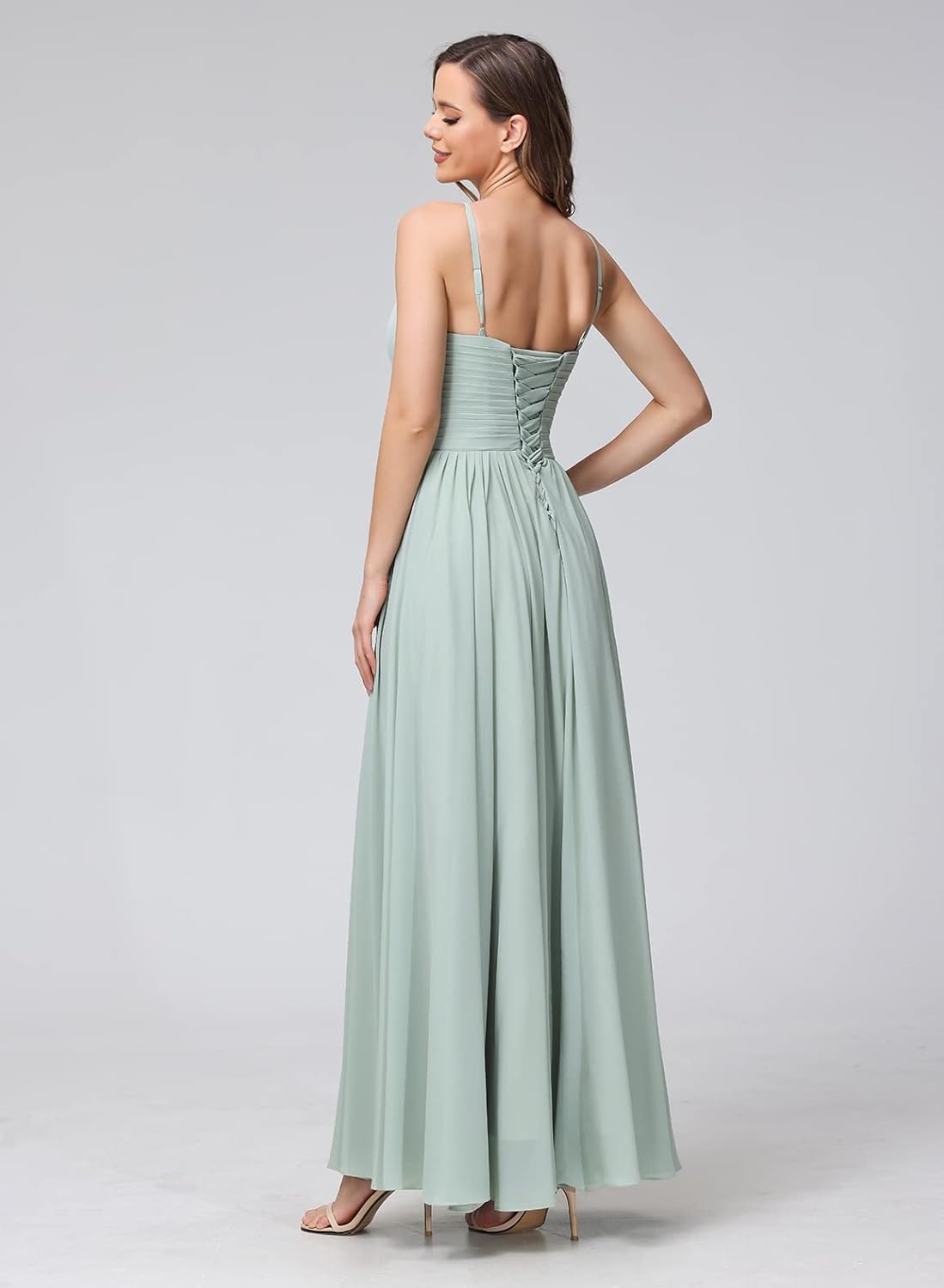 Women's Halter Bridesmaid Dresses Long Chiffon Formal Dresses Evening Party Dress 2026