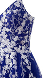 Aline Short Glitter Tulle Homecoming Dress with Appliques