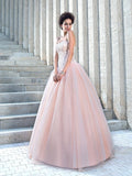 Ballkleid Trägerlos Perlenstickerei Ärmellos Lang Satin Brautkleider Brautkleider
