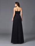 Vestido de noche largo de encaje para dama de honor, corte A/princesa, escote corazón, faja/cinturón, sin mangas