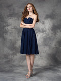 A-Linie/Princess-Linie Herzausschnitt Spitze Ärmellos Kurz Spitze Brautjungfernkleider Homecoming Partykleid