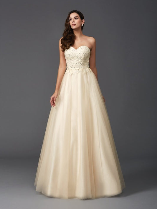Vestido de noche de graduación con corte A/princesa, escote corazón, sin mangas, largo de red y cuentas