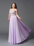 Vestido de noche de graduación con corte A/princesa, escote corazón, encaje, sin mangas, largo de gasa, talla grande
