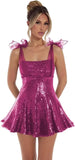 Spaghetti Straps Sequin Homecoming Dresses for Teens Short Prom Dress Sparkly A-Line Cocktail Party Gowns