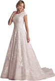 Women's Elegant Lace Beach Wedding Dresses for Bride 2025 with Sleeves Wedding Bridal Gowns