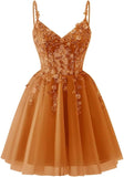 Lace Applique Tulle Homecoming Dresses for Teens Sparkly 3D Flower Short Prom Dress Sequin Quinceanera DAMA Dress