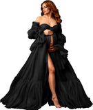 Tulle Maternity Dresses for Photoshoot Long Puffy Bridal Lingeria Robe Pregnancy Gowns Bathgown BabyShower Dress