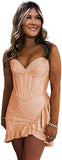 Sequin Homecoming Dresses 2027 Strapless Corset Ruffle Mermaid Short Prom Cocktail Dress