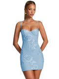 Spaghetti Straps Short Homecoming Dresses 2026 Mini Tight Embroidery Corset Prom Evening Cocktail Dress