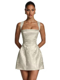 Kingbridal Jacquard Satin Homecoming Dresses for Teens 2026 A-Line Short Prom Cocktail Dress