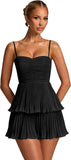 Chiffon Homecoming Dresses for Teens 2026 Spaghetti Straps Short Mini Dress A Line Formal Cocktail Party Prom Dress