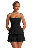 Chiffon Homecoming Dresses for Teens 2026 Spaghetti Straps Short Mini Dress A Line Formal Cocktail Party Prom Dress