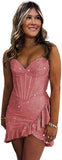 Sequin Homecoming Dresses 2027 Strapless Corset Ruffle Mermaid Short Prom Cocktail Dress