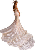 Women's Beach Wedding Dresses for Bride 2025 Long Lace Wedding Bridal Gowns