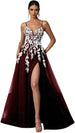 Burgundy With White Flower