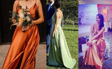 Lange Brautjungfernkleider für Frauen, formelle Satin-Spaghettiträger, Abschlussball- und Abendkleider 