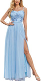 Women's Formal Choir Dress Elegant Midi Mesh Embroidered for Wedding Guest Bridesmaid Cocktail Party Flowy Prom Dress
