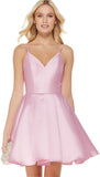 Women's Short Homecoming Dresses for Teens 2025 V Neck Satin Prom Cocktail Gowns