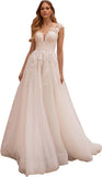 Women's Beach Wedding Dresses for Bride 2025 Long Lace Wedding Bridal Gowns